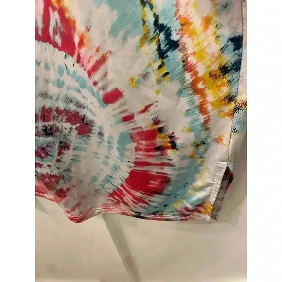 Voll Boho Tie-Dyed Multicolor Boutique Tunic, 3XL - Picture 4 of 5